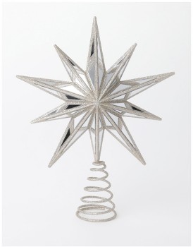 Myer+Giftorium+Luxe+Plastic+Mirrored+Decagram+Star+Tree+Topper+in+Champagne