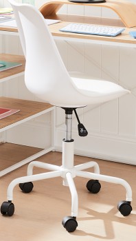 Desk-Chair-PU-White on sale