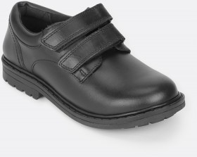 Kids-Leather-Double-Adjustable-School-Shoe on sale