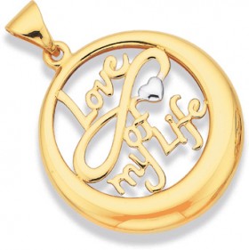 9ct-Gold-Infinity-Circle-Pendant on sale