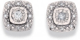 9ct-Gold-Diamond-Square-Stud-Earrings on sale