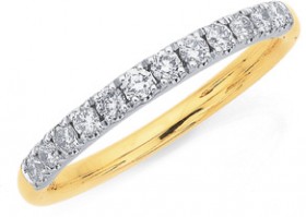 9ct-Gold-Diamond-Claw-Set-Band on sale