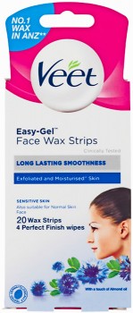 Veet-Face-Wax-Strips-with-EasyGrip-For-Sensitive-Skin-20-Pack on sale