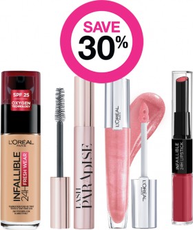 Save-30-on-LOreal-Paris-Makeup-Range on sale