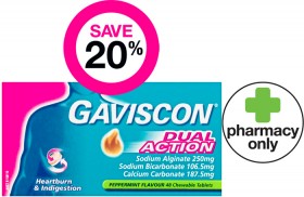 Save-20-on-Gaviscon-Dual-Action-48-Tablets on sale