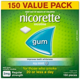 Nicorette-Gum-Icy-Mint-2mg-150-Pack on sale