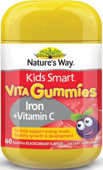 Natures-Way-Kids-Smart-Vita-Gummies-Iron-Vitamin-C-60-Gummies on sale