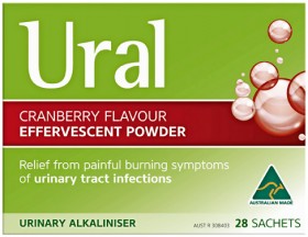 Ural-Cranberry-Flavour-Effervescent-Powder-28-Sachets on sale