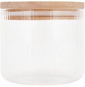 Small-Glass-Ribbed-Canister on sale