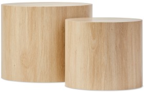 Set-of-2-Oak-Look-Tables on sale