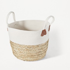 Rope-and-Straw-Basket-with-Handles-Large on sale