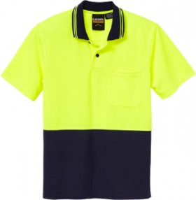 Blacksmith-Mens-Hi-Vis-Short-Sleeve-Polo-Shirt-Yellow on sale
