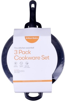 Brilliant-Basics-3-Pack-Nonstick-Cookware-Set on sale
