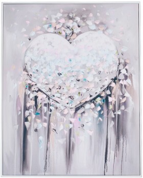 30-off-Colourclash-Wrap-Heart-Framed-Canvas-White-75-x-60-cm on sale