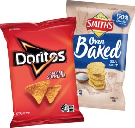 Smiths-Oven-Baked-or-Doritos-Corn-Chips-130-170g-Selected-Varieties on sale