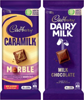 Cadbury-Chocolate-Block-160-190g-Selected-Varieties on sale