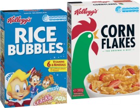 Kelloggs-Corn-Flakes-380g-or-Rice-Bubbles-250g on sale