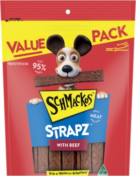 Schmackos-Strapz-or-Stix-Value-Pack-500g-Selected-Varieties on sale