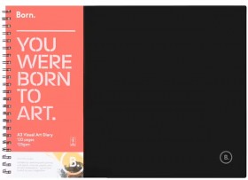 Born-A3-120-Page-125gsm-Visual-Art-Diary on sale