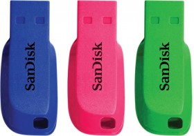 SanDisk-3-Pack-32GB-Cruzer-Blade-USB-Flash-Drives on sale