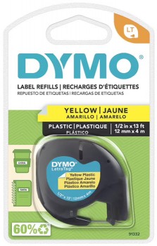 Dymo-LetraTag-Label-Plastic-Yellow on sale