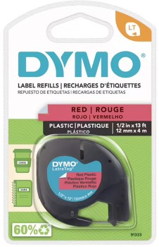 Dymo-LetraTag-Label-Plastic-Red on sale