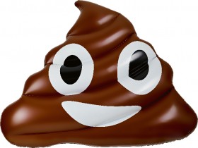 We-Love-Summer-Giant-Inflatable-Emoji-Poo-Pool-Float on sale
