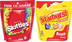 Skittles-190g-200g-or-Starburst-Chews-215g on sale