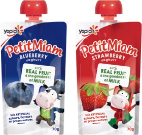 Yoplait-Petit-Miam-Squeezie-Yoghurt-70g-Selected-Varieties on sale