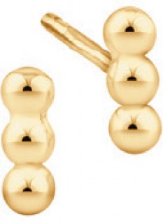 NEW-Trio-Ball-Bar-Stud-Earrings-in-10kt-Yellow-Gold on sale