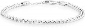 NEW-21cm-85-Hollow-Curb-Bracelet-in-Sterling-Silver on sale