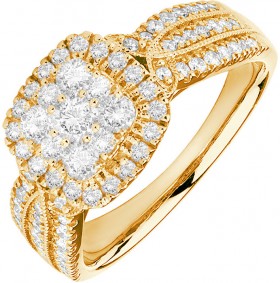 Ring-with-1-Carat-TW-of-Diamonds-in-10kt-Yellow-Gold on sale