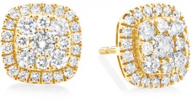 Cluster-Stud-Earrings-with-1-Carat-TW-of-Diamonds-in-10kt-Yellow-Gold on sale