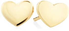 Polished-Heart-Stud-Earrings-In-10kt-Yellow-Gold on sale