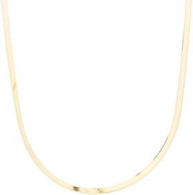 Adjustable-43-48cm-16-18-Herringbone-Snake-Chain-In-10kt-Yellow-Gold on sale