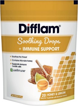 Difflam-Soothing-Drops-Immune-Support-Honey-Lemon-20-Drops on sale