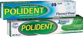 Polident-Adhesive-Cream-Flavour-Free-or-Freshmint-60g on sale