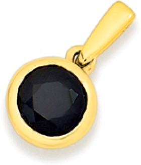9ct-Gold-Black-Sapphire-Pendant on sale
