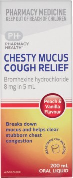 Pharmacy-Health-Chesty-Mucus-Cough-Relief-200mL on sale