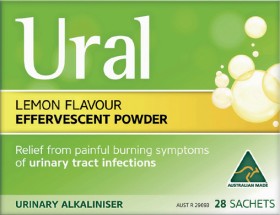 Ural-Lemon-Flavour-Effervescent-Powder-28-Sachets on sale