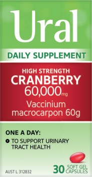 Ural-Daily-Supplement-High-Strength-Cranberry-60000mg-30-Capsules on sale