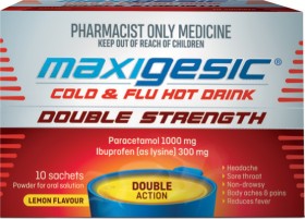 Maxigesic-Cold-Flu-Hot-Drink-Double-Strength-10-Sachets on sale