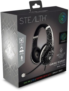 Stealth-Gaming-Headset-Metallic-Abstract-Silver on sale