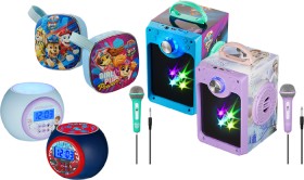 Kids-Speakers-Karaoke-Machines-Alarm-Clocks on sale