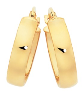 9ct-Gold-4x12mm-Half-Round-Hoop-Earrings on sale