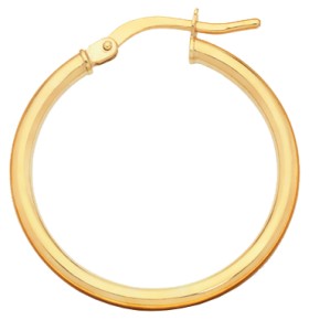 9ct-Gold-2x20mm-Hoop-Earrings on sale