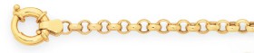9ct-Gold-19cm-Hollow-Belcher-Bolt-Ring-Bracelet on sale