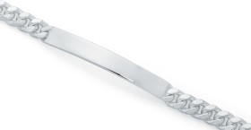 Sterling-Silver-21cm-Oval-Curb-Id-Bracelet on sale