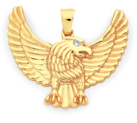 9ct-Gold-Diamond-Eagle-Pendant on sale