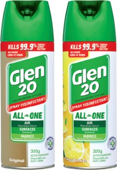 Glen-20-Disinfectant-Spray-300g-Selected-Varieties on sale